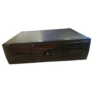 JVC Stereo Double Cassette Tape Deck Recorder Player Model TD-W254BK